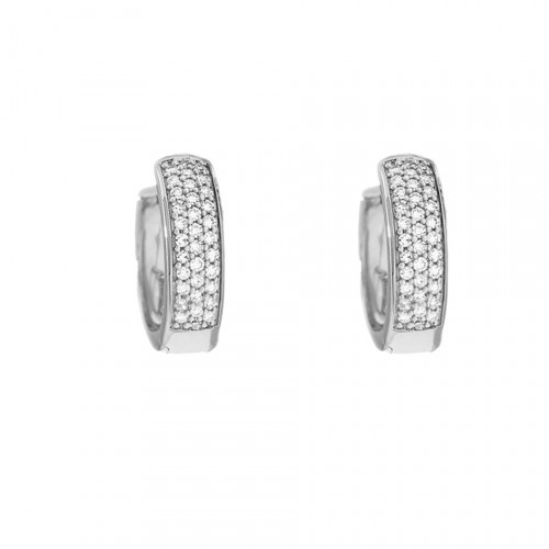 Strieborné náušnice kruhy so zirkónmi