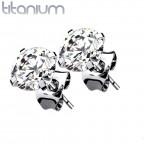 Titanové náušnice so zirkónmi