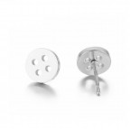 Oceľové náušnice gombíky