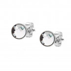 Strieborné náušnice s čírymi kameňmi