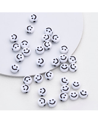 Plastový korálik smajlík