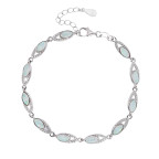 Strieborný náramok s opálom