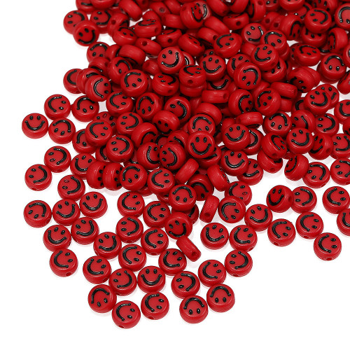 Plastový korálik smajlík