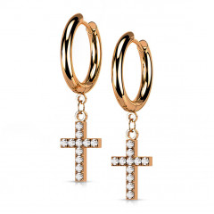 Oceľové náušnice s krížikmi