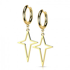 Pozlátené oceľové náušnice s krížikmi