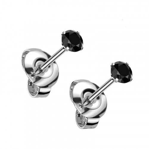 Titánové náušnice so zirkónom 3 mm