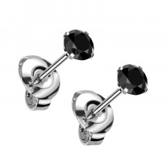 Titanové náušnice so zirkónom 4 mm