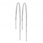 Oceľové náušnice retiazkové