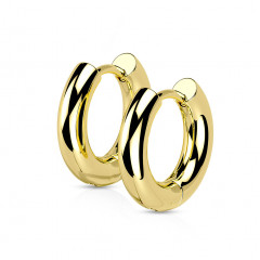 Pozlátené oceľové náušnice krúžky 14mm