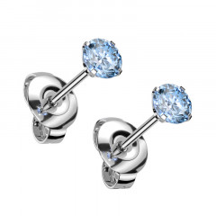 Titanové náušnice so zirkónom 4 mm