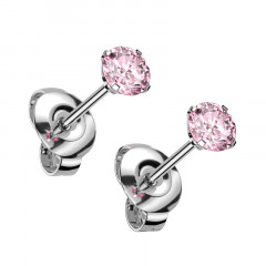 Titanové náušnice so zirkónom 4 mm