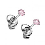 Titánové náušnice so zirkónom 3 mm