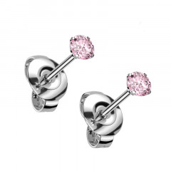 Titánové náušnice so zirkónom 3 mm
