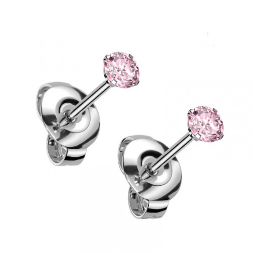 Titánové náušnice so zirkónom 3 mm