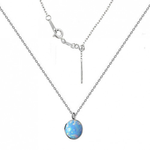 Strieborný náhrdelník s opálom