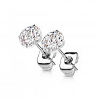 Titanové náušnice s okrúhlym zirkónom