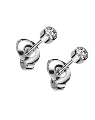 Titanové náušnice so zirkónmi