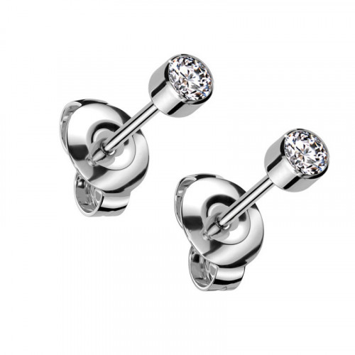 Titanové náušnice so zirkónmi