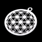 Oceľový prívesok kvet života