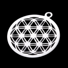 Oceľový prívesok kvet života