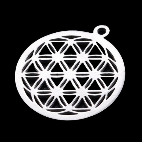 Oceľový prívesok kvet života