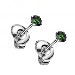 Titánové náušnice so zirkónom 3 mm