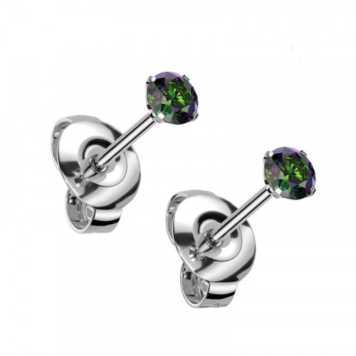 Titánové náušnice so zirkónom 3 mm