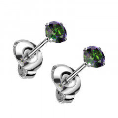 Titanové náušnice so zirkónom 4 mm