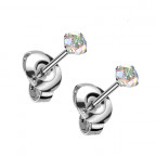 Titánové náušnice so zirkónom 3 mm