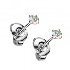 Titánové náušnice so zirkónom 3 mm