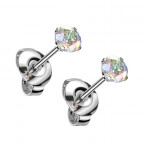 Titanové náušnice so zirkónom 4 mm