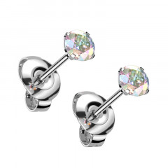 Titanové náušnice so zirkónom 4 mm