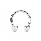 Piercing - podkova 1,2x8 mm, 4 mm guličky