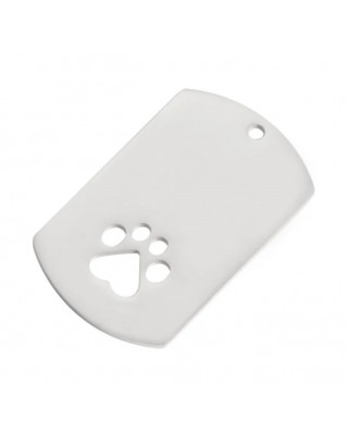 Oceľový prívesok doštička s labkou