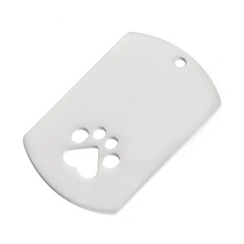 Oceľový prívesok doštička s labkou