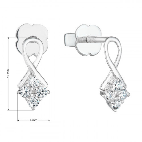 Strieborné náušnice so zirkónmi