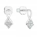 Strieborné náušnice so zirkónmi