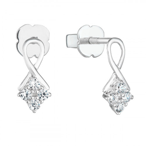 Strieborné náušnice so zirkónmi
