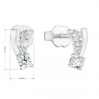 Strieborné náušnice so zirkónmi
