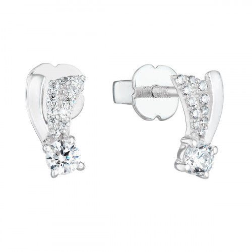 Strieborné náušnice so zirkónmi