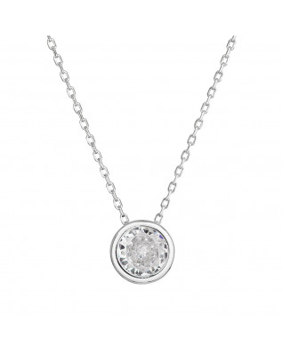 Strieborný náhrdelník s čírym zirkónom