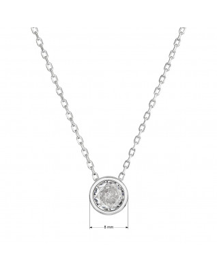 Strieborný náhrdelník s čírym zirkónom