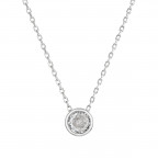 Strieborný náhrdelník s čírym zirkónom