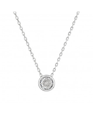 Strieborný náhrdelník s čírym zirkónom