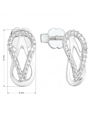 Strieborné náušnice so zirkónmi