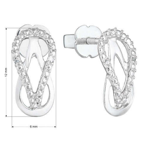 Strieborné náušnice so zirkónmi