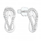 Strieborné náušnice so zirkónmi