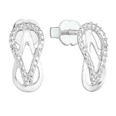 Strieborné náušnice so zirkónmi