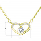 Pozlátený strieborný náhrdelník so zirkónom