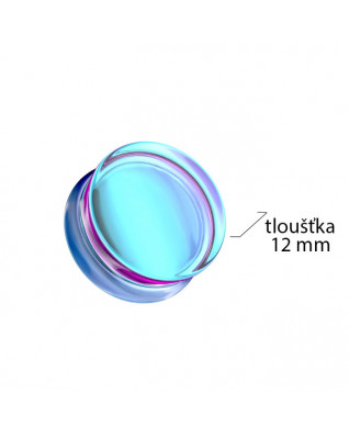 Sklenený plug do ucha